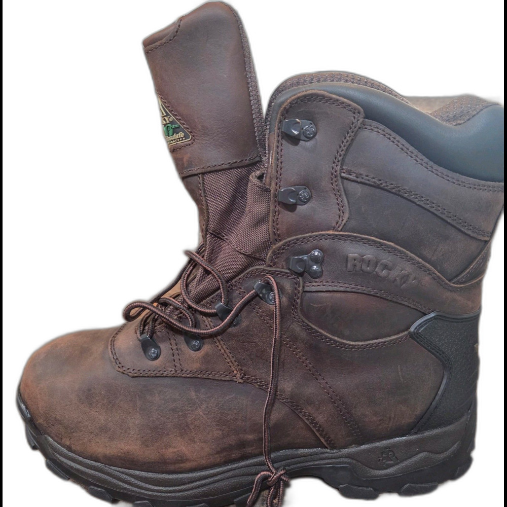 Rocky Mens Size 14 Wide Sport Utility Insulated Waterproof Boots Brown Lace Up